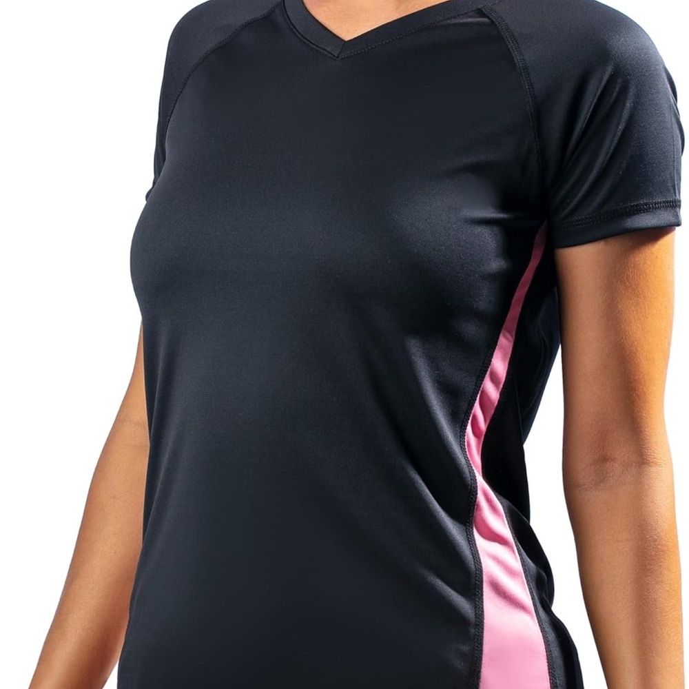 Kanu Surf Women's Black Swim Coverup with Pink Side Panels